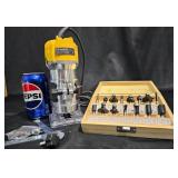 Compact Trim Router w Bits & Accessories