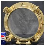 Brass Nautical Porthole w Glass & Hinges