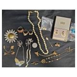 Assorted Avon Jewelry - Necklaces, Brooches, Rings