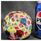 Golden Crown E&R Italy Millefiori Vase w Label