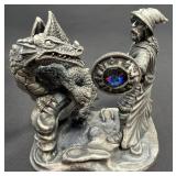 Friend or Foe Pewter Wizard & Dragon 3194