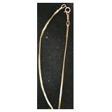 14K Gold Rounded Box Link Chain Bracelet
