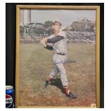 Framed Ted Williamsï¿½Photo wï¿½Signature