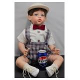 Fayzah Spanos Porcelain Kisses Doll w Cap & Bowtie