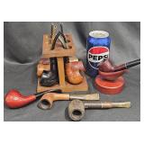 Tobacco Pipe Collection w Rack & Stand