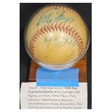 1958 Baseball Signed by Willie Mays & Rigney