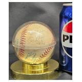 Signed Baseball w Display Case - Randy Myers +