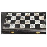 Folding Mother-of-Pearl Inlaid Chessboard