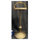 Vintage Metal Ashtray Stand w Ornate Handle