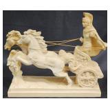 Roman Chariot Figurine w Horse & Driver