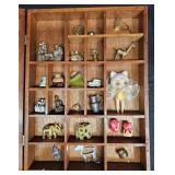 Wooden Shadow Box Case w Mini Figures