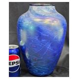 Handcrafted Iridescentï¿½Art Glass Vase Signed