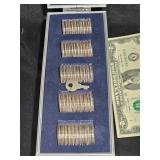 Unc 50 US State Quarters w Metal Case & Key