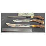 Jacob & Henckles Knives w Stag Handles