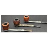 3 Vntg Falcon Pipes w Sterling Details