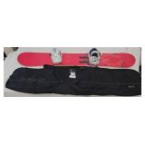 Burton 63 Floater Snowboard w Bindings, Dakine Bag