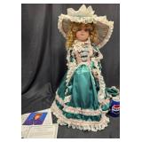 Treasured Heirloom Pamela Doll, Certificate, Stand