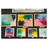 7 Acrylic Art Compact Mirrors, Pill Boxes