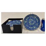 6 Vntg Japanese Arita Ware Porcelain Plates w Box