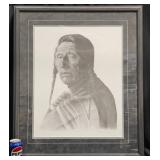 Holding Eagle LE Native American Art Print, Signed