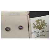 14K Gold Maui Divers Tahitian Pearl Earrings