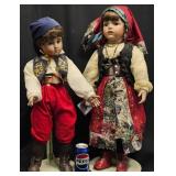2 Mary Van Osdell Porcelain Dolls - Zola & Pepe