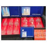 3 Sets Cristal dï¿½Arques Crystal Glassware w Boxes