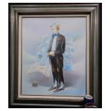 Framed Original Clown Painting by Kenedy