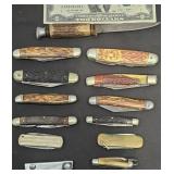 13 Vintage Knives - Stag Handles+