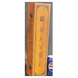 Chinese Scroll w Wooden Decorative Storage Box