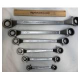 6 Ratcheting Wrenches w Double Box Ends