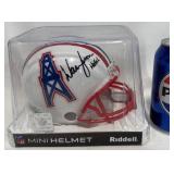 Autographed Warren Moon Mini NFL Football Helmet