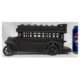 Vintage Cast Iron Toy Bus