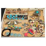 Jewelry Box + Extras w Native American Earrings