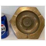 Vintage USMC Air-Ground Hexagonal Brass Ashtray