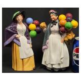 2 Royal Doulton Figurines - Biddy & Balloon Lady