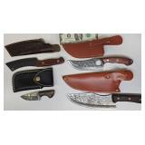 Cleavers & Specialized Camp Knives w Sheaths
