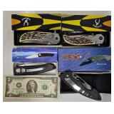 4 Folding Knives - Harpoon Tactical 2, Frost+