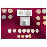 24 Canadian Coins & Tokens 1844-1942