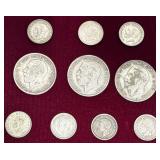 10 Silver British Coins - Half-Crowns & Shillings