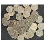 50 1970's Kennedy JFK Half Dollar Coins