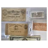 Historical American Civil War-Era Currency