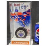 Leon Draisaitl Signed Puck w Certification