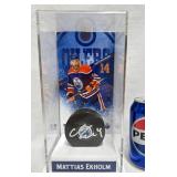 Mattias Ekholm Signed Hockey Puck