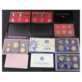 Assorted US Mint Proof Coin Sets (1977-2000)