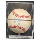 Mark McGwire Signed Baseball w Display