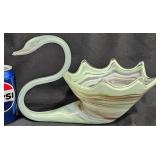 Vntgï¿½Sooner Style Blown Glass Swan Dish