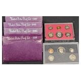 6 U.S. Proof Coin Sets 1982-1987