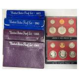 6 U.S. Proof Coin Sets - 1972 & 1980's