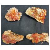 4 Raw Vanadiniteï¿½Mineral Crystals Specimens